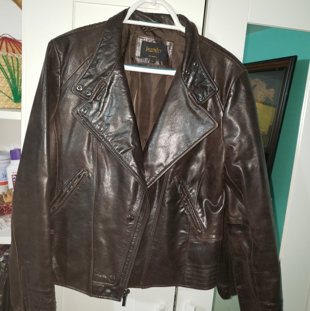 Laundry by Shelli Segal Leather Jacket NWOT
